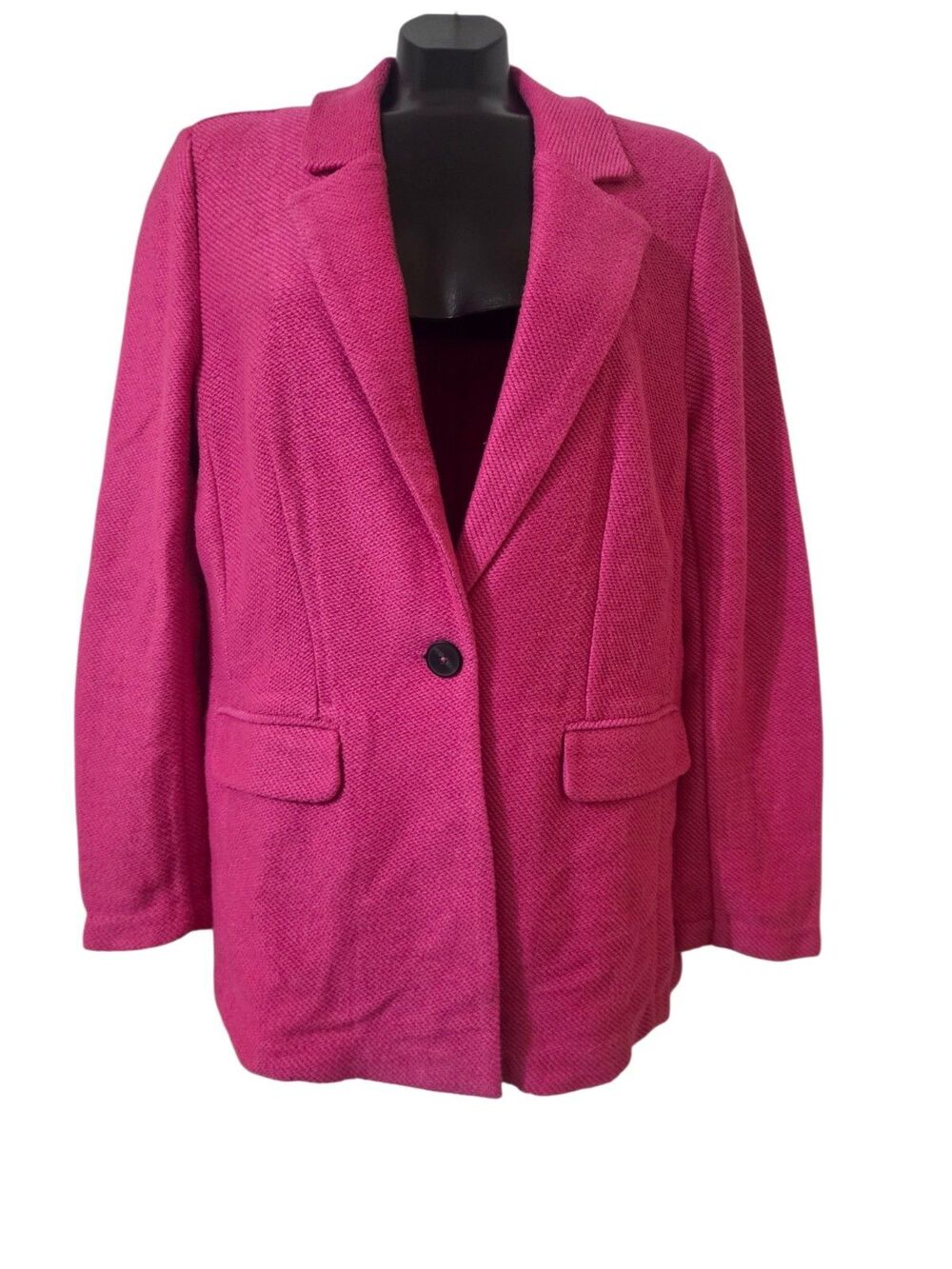 SANCTUARY X ANTHROPOLOGIE Bryce Knit One Button Blazer Pink XL K131
